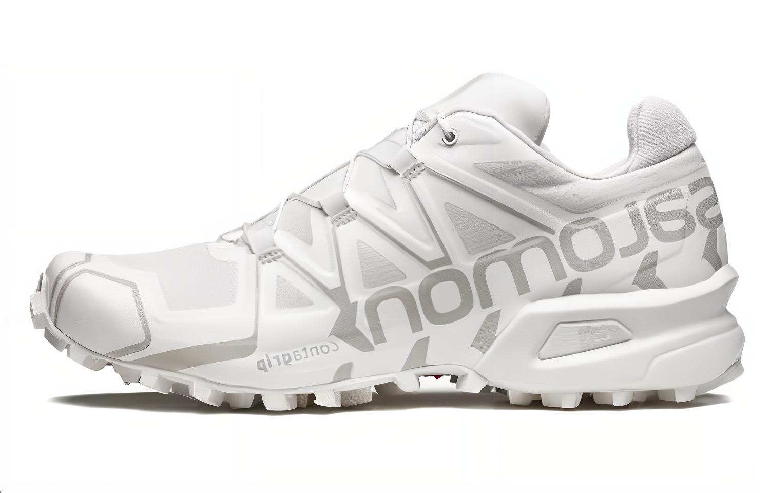 Salomon CROSS Silver White Low-Top Outdoor Functional Shoes Lightweight L47384200