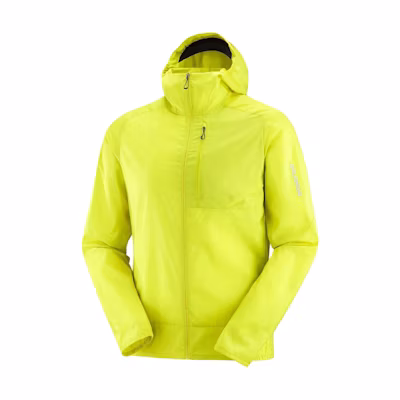 Salomon Cross Wind Windproof Hooded Jacket Sulphur Spring LC2192000
