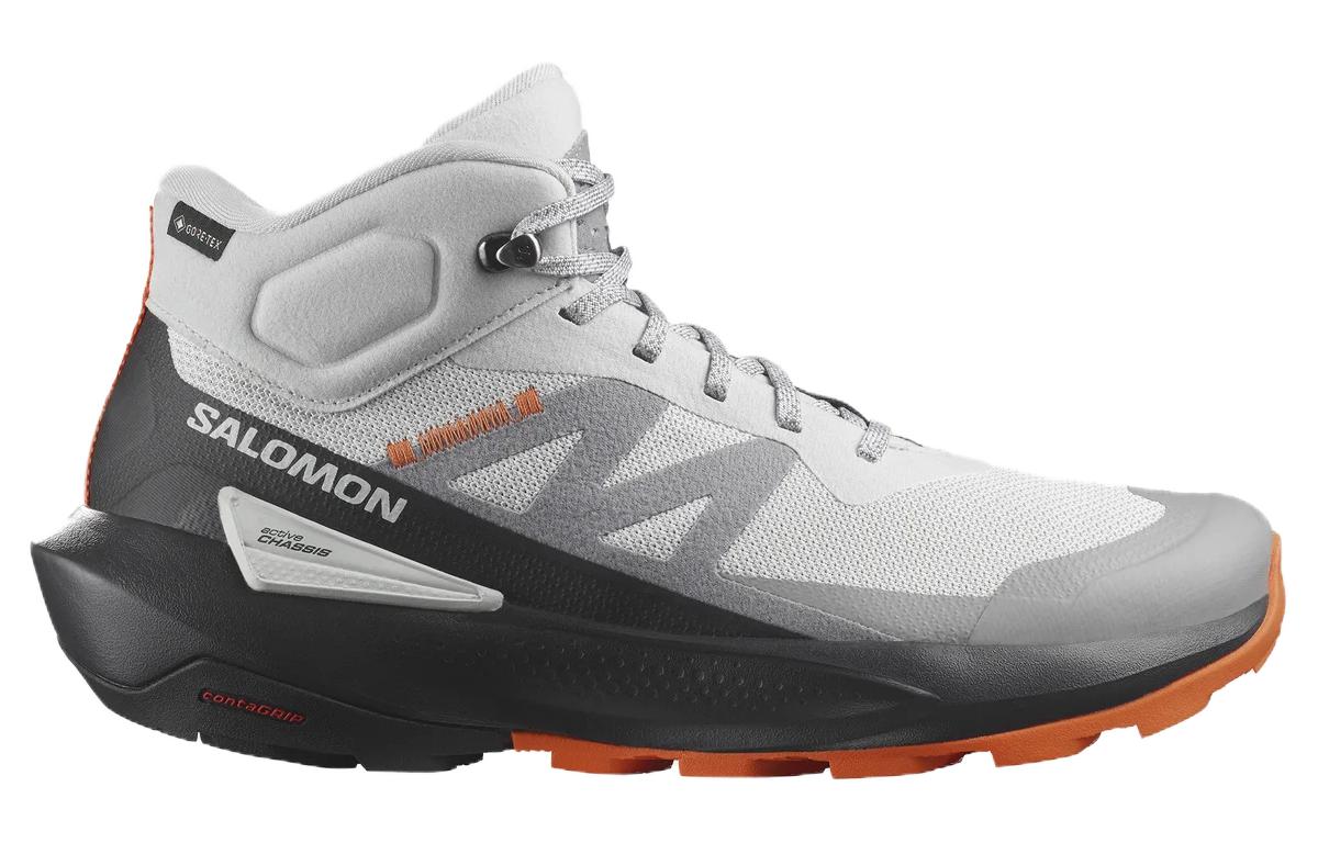 Order SALOMON 萨洛蒙 Elixir Activ Mid Gore-Tex 減震防滑 中幫 戶外功能鞋 男款 灰橙