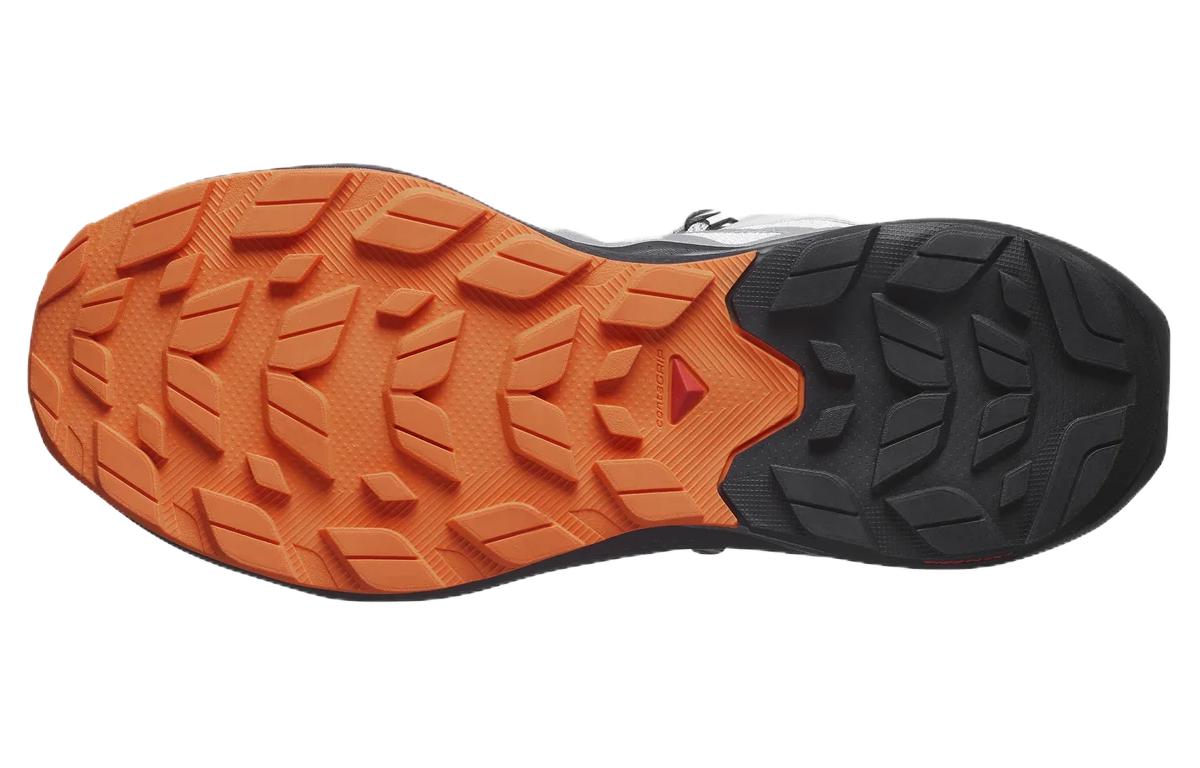 Shop SALOMON 萨洛蒙 Elixir Activ Mid Gore-Tex 減震防滑 中幫 戶外功能鞋 男款 灰橙