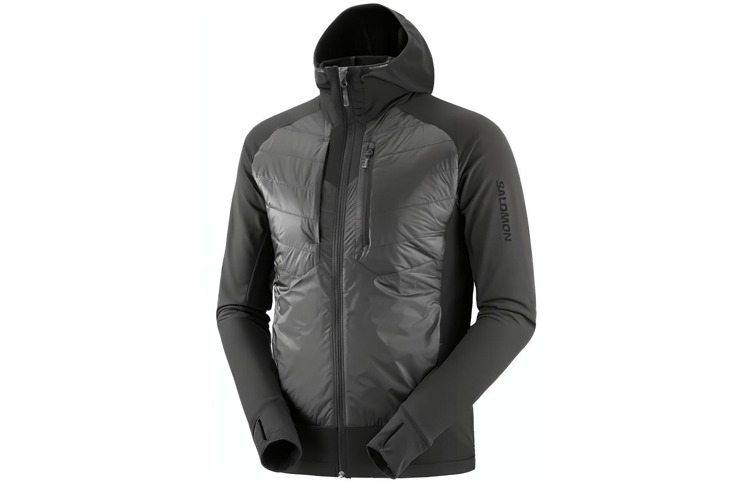 Salomon Elixir Hybrid HD Insulated Hooded Jacket Black Multicolor LC2104600
