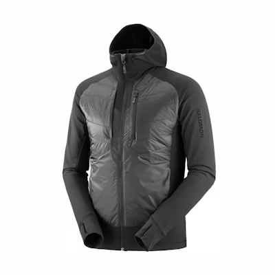 Salomon Elixir Hybrid HD Insulated Hooded Jacket Black Multicolor LC2104600