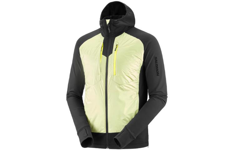 Salomon ELIXIR HYBRID Logo Printed Patchwork Jacket - Colorblock Design LC2104500