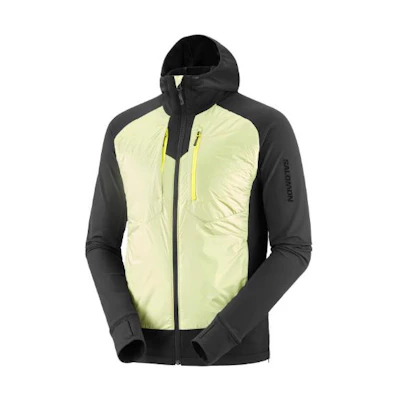 Salomon ELIXIR HYBRID Logo Printed Patchwork Jacket - Colorblock Design LC2104500