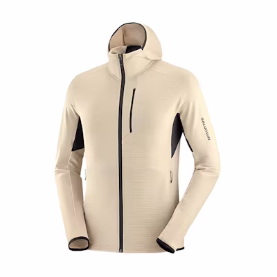 Salomon Essential Lightwarm Hoodie Jacket - Soft, Breathable, White Pepper LC2225500