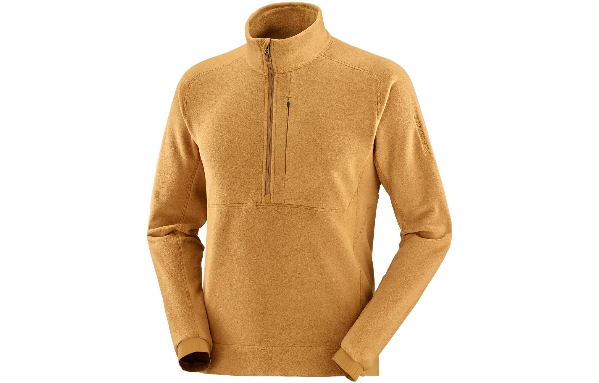 Salomon Essential MIFleece Half-Zip Pullover Jacket in Tan LC2112600