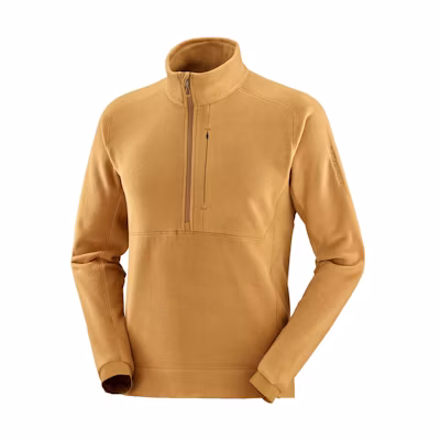 Salomon Essential MIFleece Half-Zip Pullover Jacket in Tan LC2112600