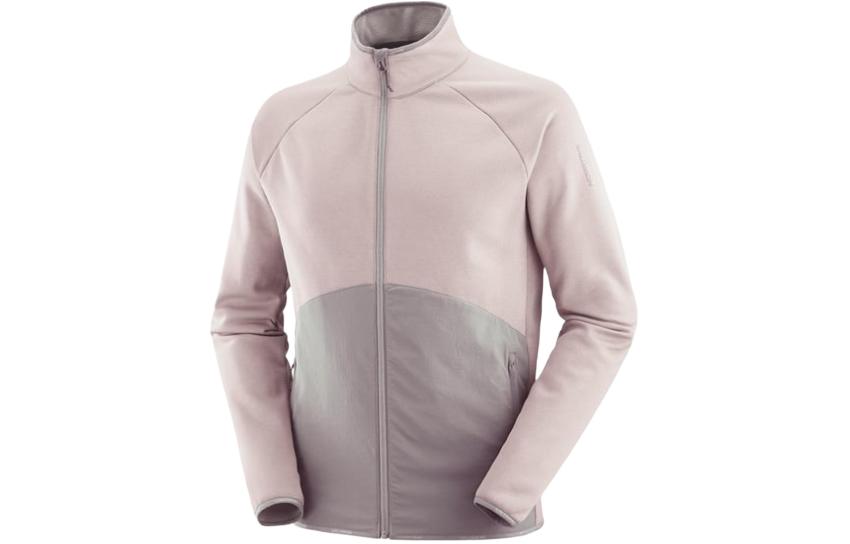 Salomon Essential Warm Colorblocked Zip-Up Jacket Multicolor Long Sleeve LC2193500