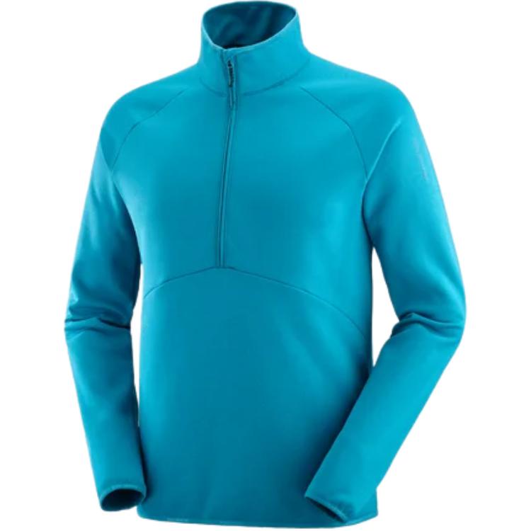 Salomon Essential Warm Pullover Stand Collar Sweatshirt Tide Blue LC2228000