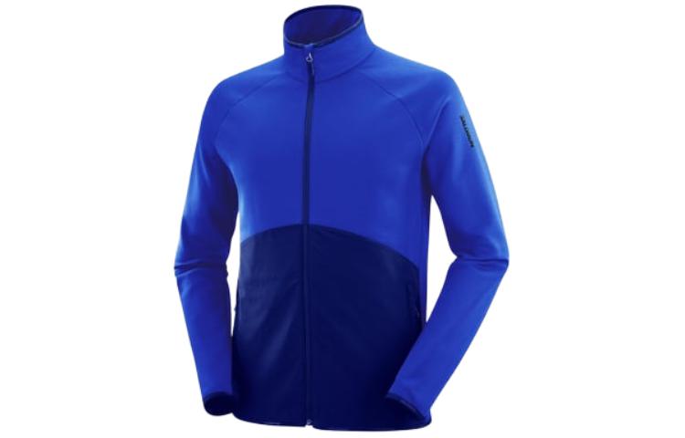 Salomon Essential Warm Zip-Up Jacket Blue Long-Sleeve Outerwear LC2193600