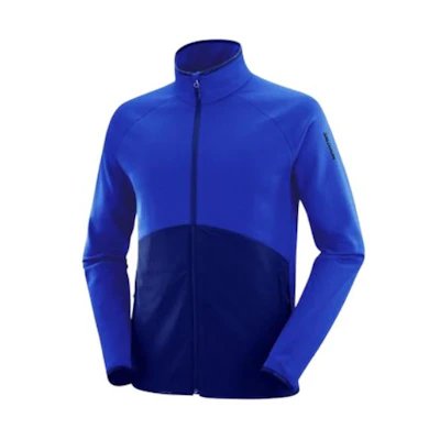 Salomon Essential Warm Zip-Up Jacket Blue Long-Sleeve Outerwear LC2193600