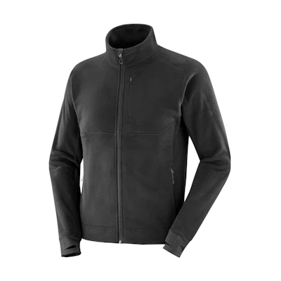 Salomon Full Zip Midlayer Jacket Black Stand Collar Jacket LC2112700