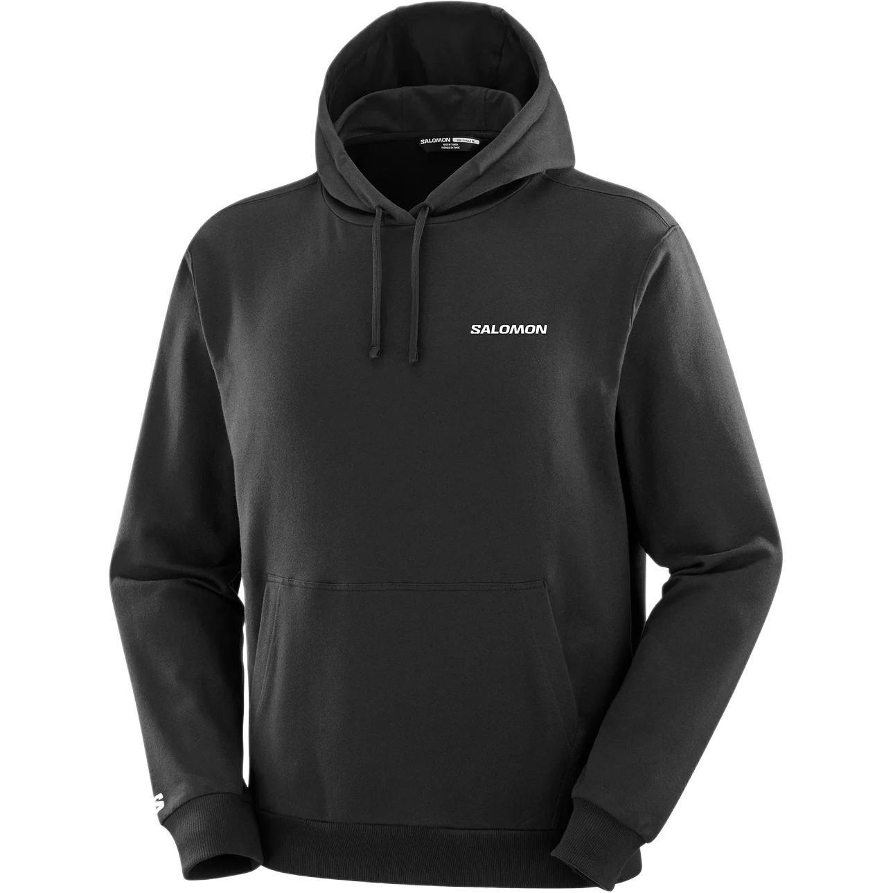 Salomon Graphic Performance Black Hoodie - Soft, Breathable Outdoor Wear LC2235500