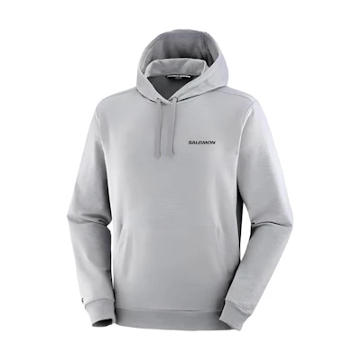 Salomon Graphic Performance Outdoor Hoodie Heather Gray - Soft & Breathable LC2235600