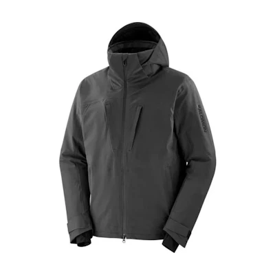 Salomon Gray Hooded Zip-Up Fitted Jacket LC2141000