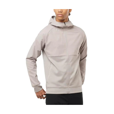 Salomon Gray Slim Fit Full-Zip Hoodie Long Sleeve Activewear LC2099900
