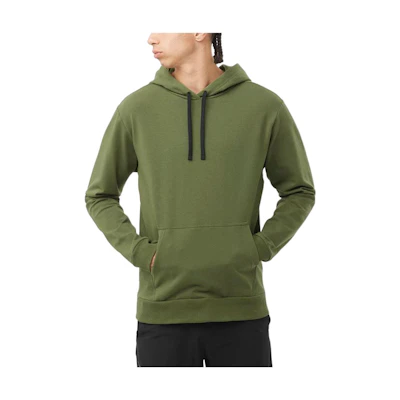 Salomon Green Hoodie with Letter Print and Drawstring LC2231200