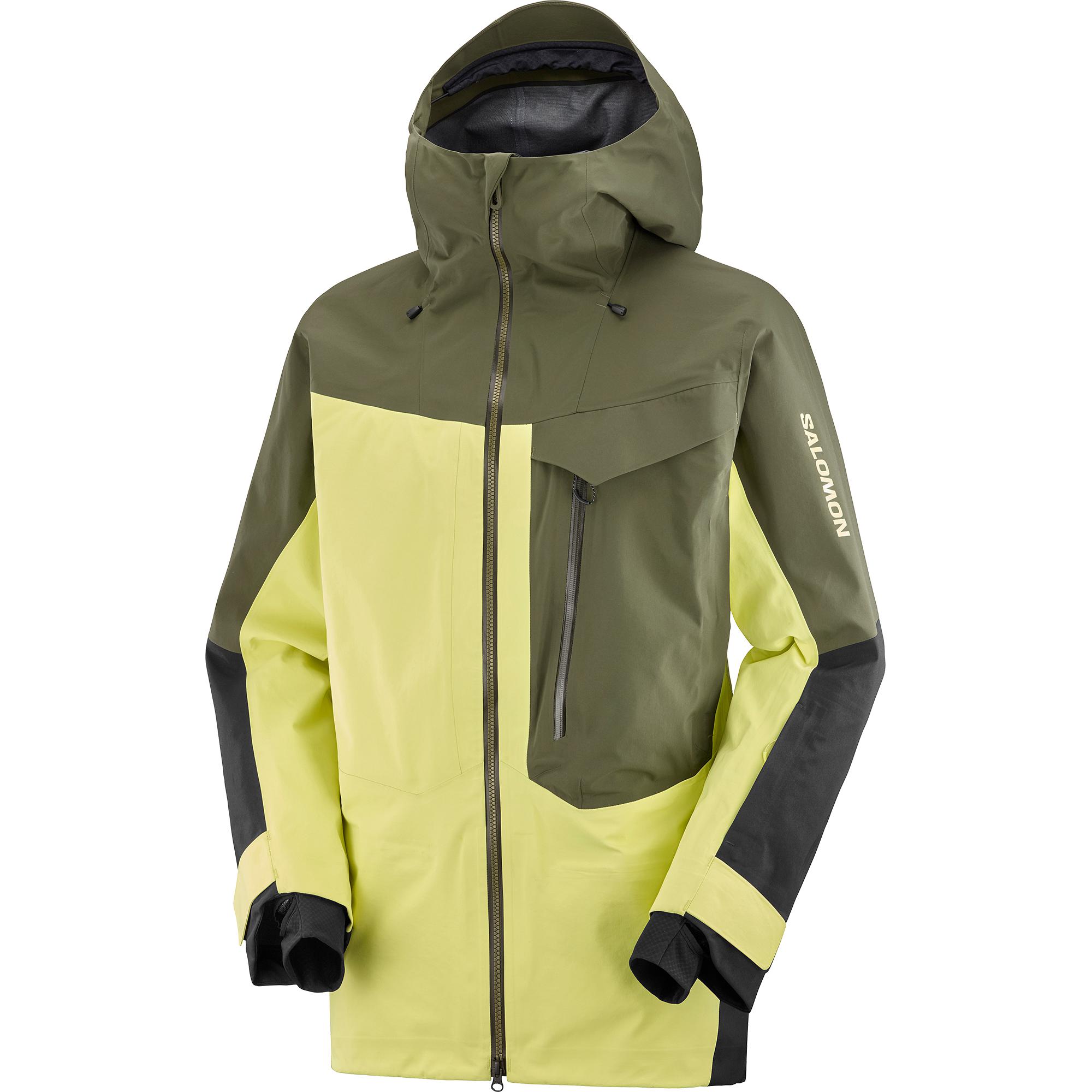 Salomon Green Logo Print Zip-Up Hoodie Jacket LC2146700