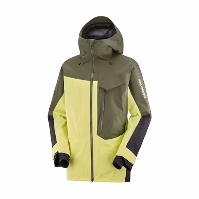 Salomon Green Logo Print Zip-Up Hoodie Jacket LC2146700