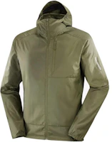 Salomon Green Windbreaker Jacket with Side Logo and Solid Color Design LC2044800 Salomon Green Windbreaker Jacket with Side Logo and Solid Color Design LC2044800