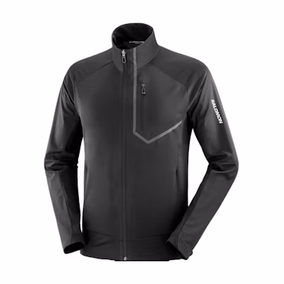 Salomon GTX Pro WS Letter Print High Collar Jacket Black LC2154900