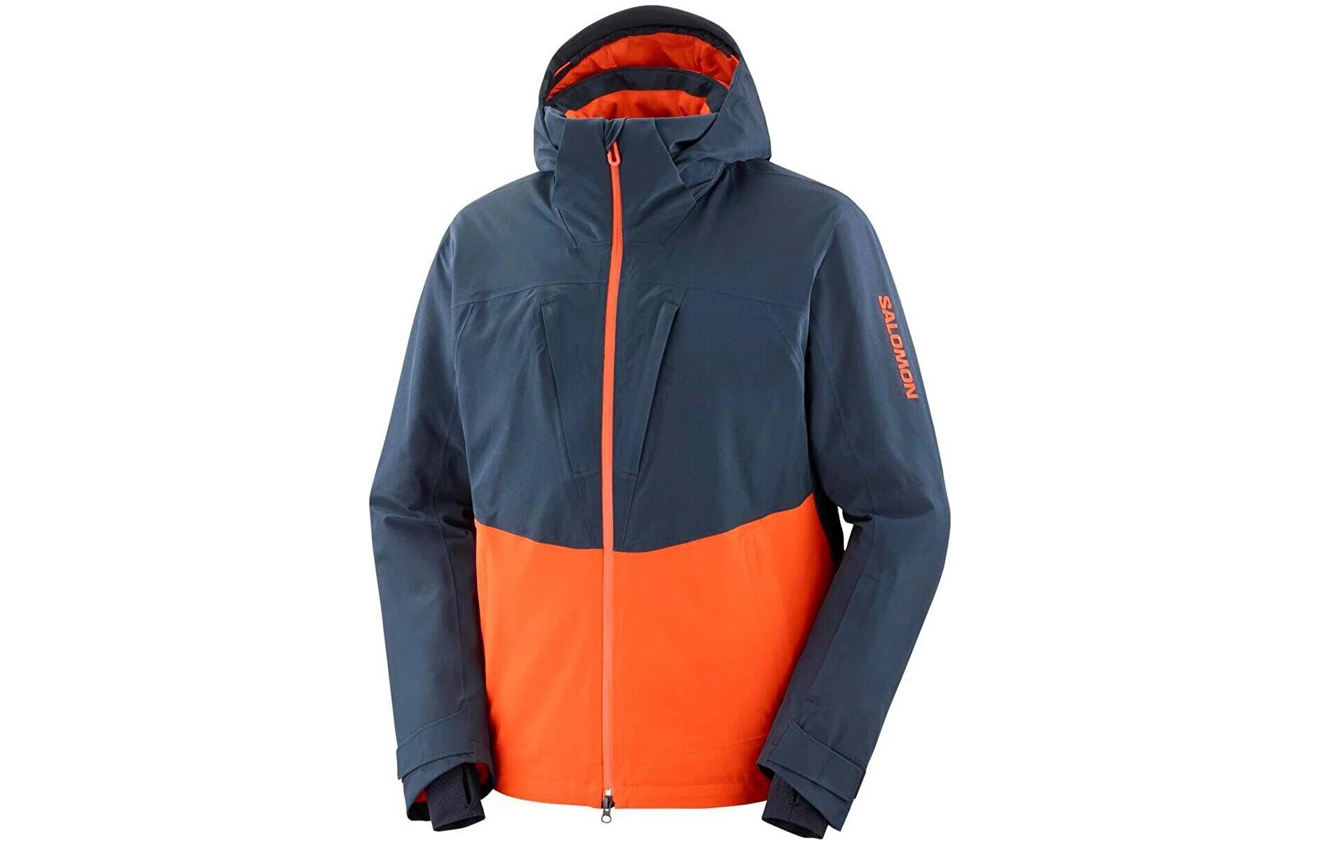 Salomon Highland J Colorblock Navy Blue Zip Hoodie Jacket LC2141100