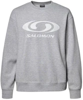 Salomon Logo Crewneck Sweatshirt Grey Long Sleeve Pullover S241001SHT12-MGR Salomon Logo Crewneck Sweatshirt Grey Long Sleeve Pullover S241001SHT12-MGR