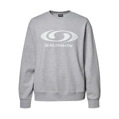 Salomon Logo Crewneck Sweatshirt Grey Long Sleeve Pullover S241001SHT12-MGR