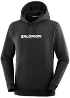 Salomon Logo Print Hoodie Long Sleeve Deep Gray LC2100600 Salomon Logo Print Hoodie Long Sleeve Deep Gray LC2100600