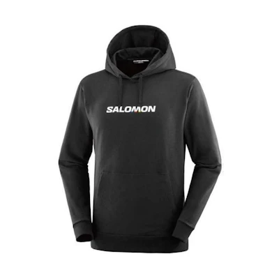 Salomon Logo Print Hoodie Long Sleeve Deep Gray LC2100600