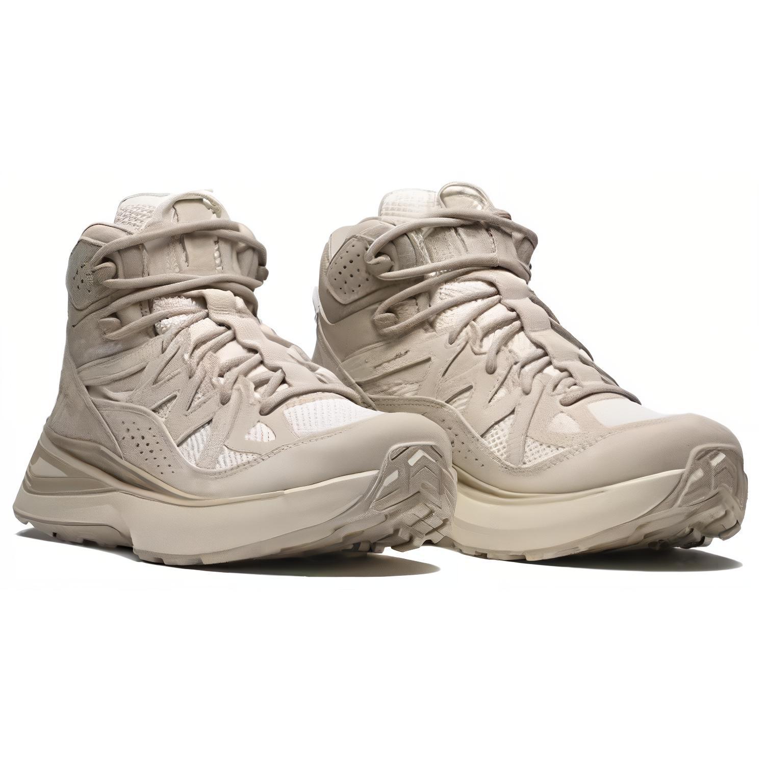 Lookbook Salomon Odyssey ELMT Mid GORE-TEX 'Vanilla Ice Almond' Sepatu Wanita L47437300