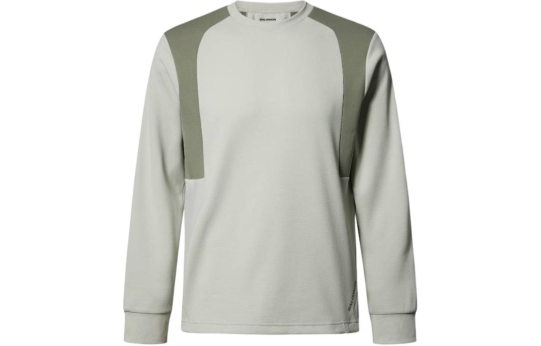 Salomon Otris Carat Grey Crewneck Sweatshirt Long Sleeve Solid Color LC2404500