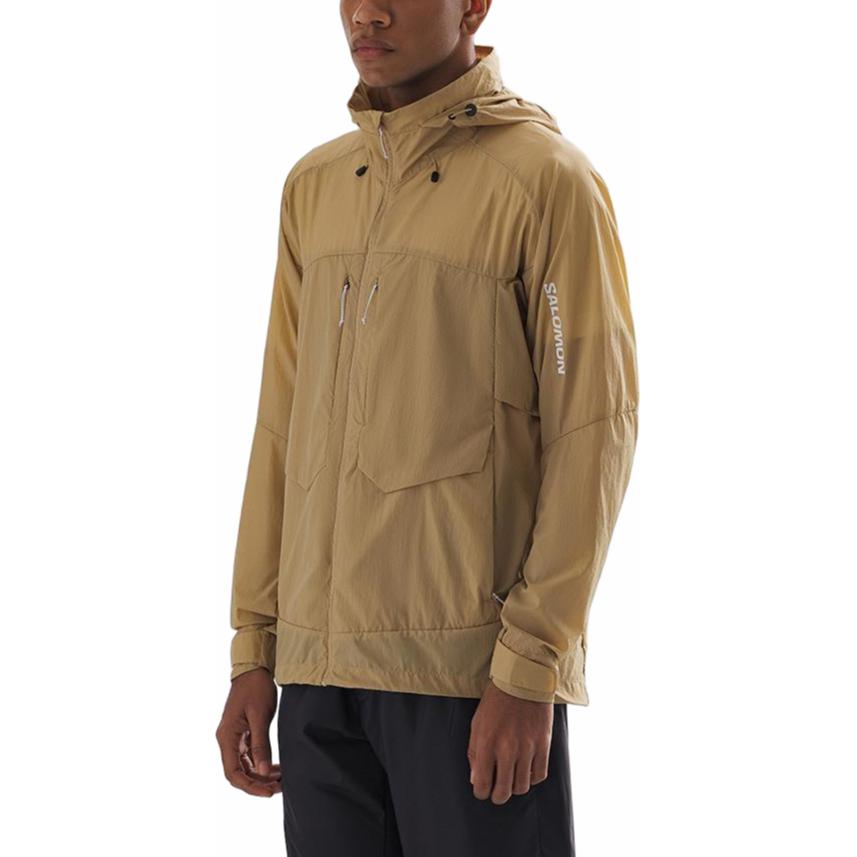 Salomon Outdoor Casual Sports Zipper Hoodie Jacket Unisex - Starfish Brown C20663