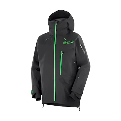 Salomon Outdoor Waterproof Windproof Breathable Hooded Jacket Black Unisex LC2261800