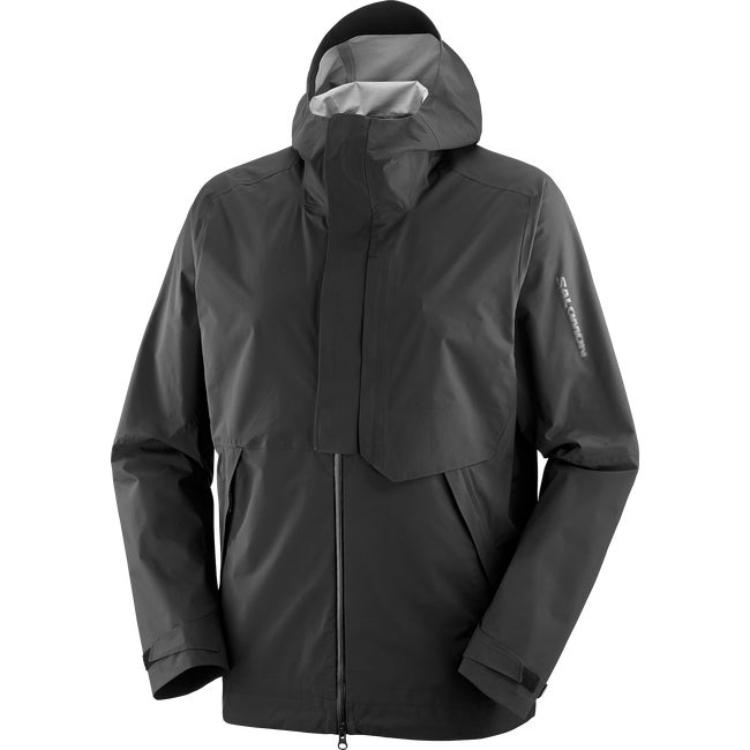 SALOMON OUTERPATH 2.5 Layer Waterproof Breathable Lightweight Ski Jacket Black. LC2206000