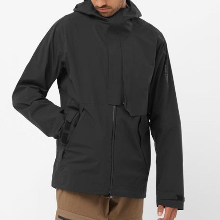 Lookbook SALOMON OUTERPATH 2.5 Layer Waterproof Breathable Lightweight Ski Jacket Black. LC2206000