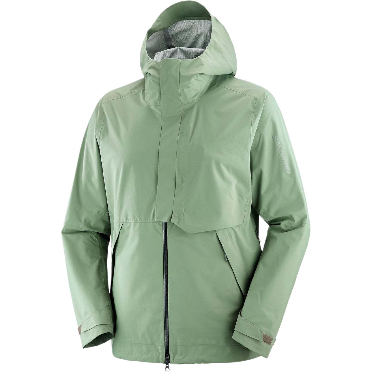 Salomon Outerpath Green Waterproof Windproof Breathable Hooded Jacket LC2206200