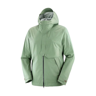 Salomon Outerpath Green Waterproof Windproof Breathable Hooded Jacket LC2206200