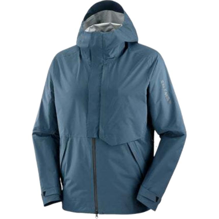 Salomon Outerpath Pro 2.5L Waterproof Windproof Hoodie Jacket Navy Blue LC2309700