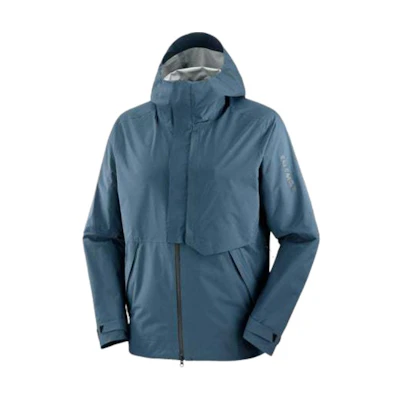 Salomon Outerpath Pro 2.5L Waterproof Windproof Hoodie Jacket Navy Blue LC2309700