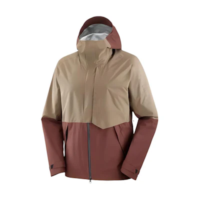 Salomon Outerpath Pro 2.5L Waterproof Windproof Hooded Running Jacket Red LC2309600