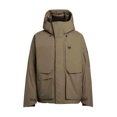 Salomon Outlife FW24 Unisex Water-Resistant Hooded Down Jacket - Mushroom Brown C23739
