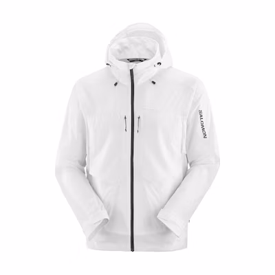 Salomon OUTLIFE PKB White Logo Print Outdoor Zip Hoodie Jacket Unisex LC2066400
