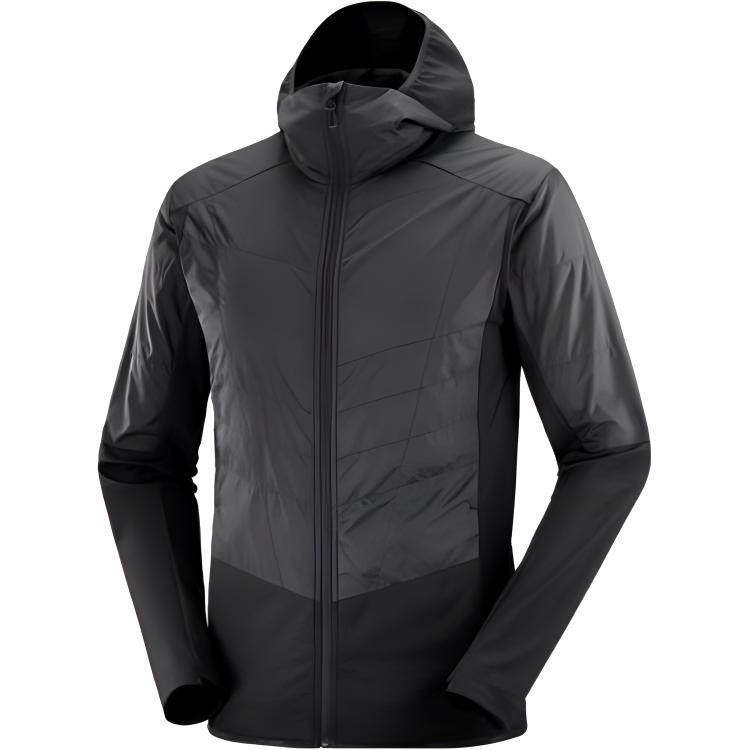 Salomon Outline Black Hooded Zip-Up Jacket LC1864400