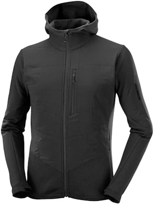 Salomon Outline Black Zip-Up Hoodie Jacket with Letter Print LC1988200 Buy Salomon Outline Black Zip-Up Hoodie Jacket with Letter Print LC1988200