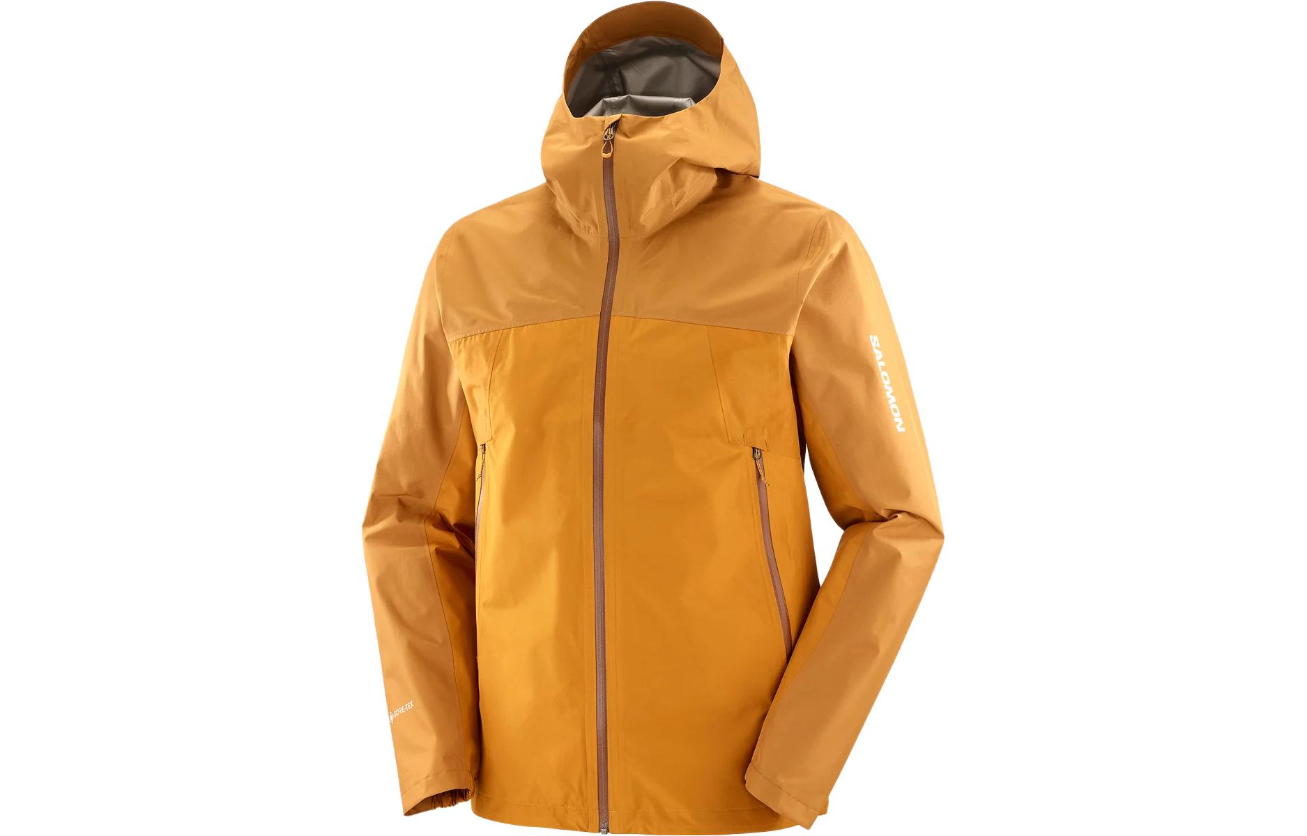 Salomon Outline Colorblock Hooded Jacket Beige Rubber Tone LC2106500