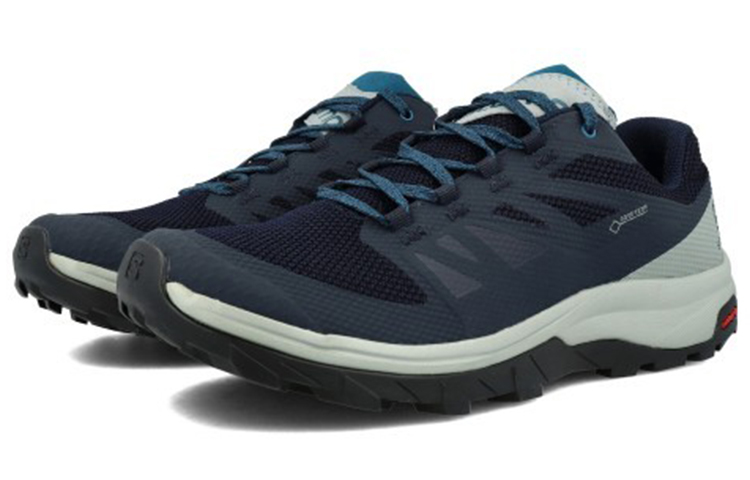 Lookbook Salomon Outline Gore-Tex 'Navy' Sepatu Hiking Tahan Air 407970