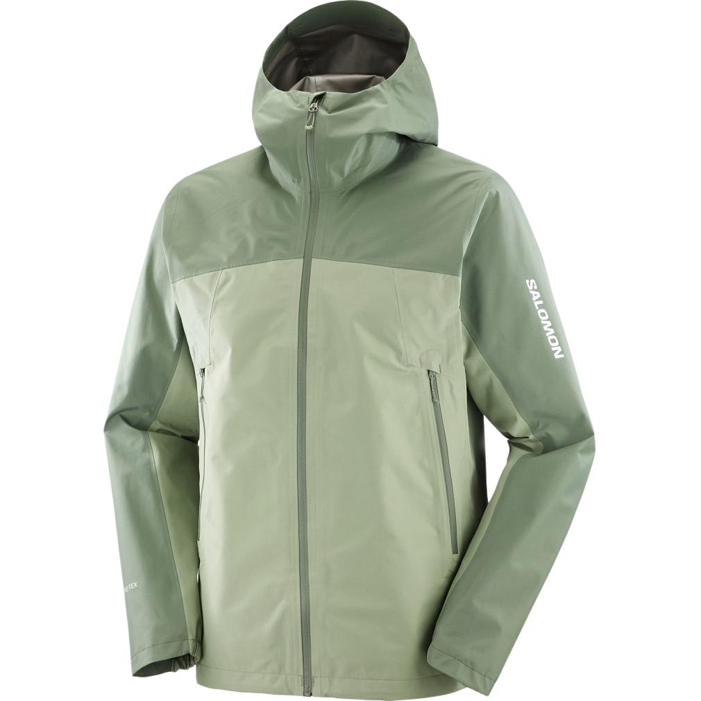 Salomon Outline Green Zip-Up Hooded Fashion Jacket LC2106600