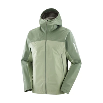 Salomon Outline Green Zip-Up Hooded Fashion Jacket LC2106600