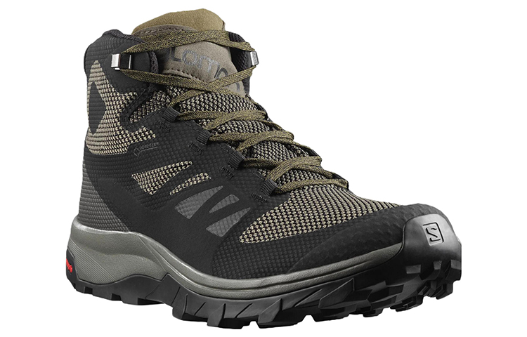 Lookbook Salomon Outline Mid Gore-Tex 舒適耐磨戶外鞋 黑綠